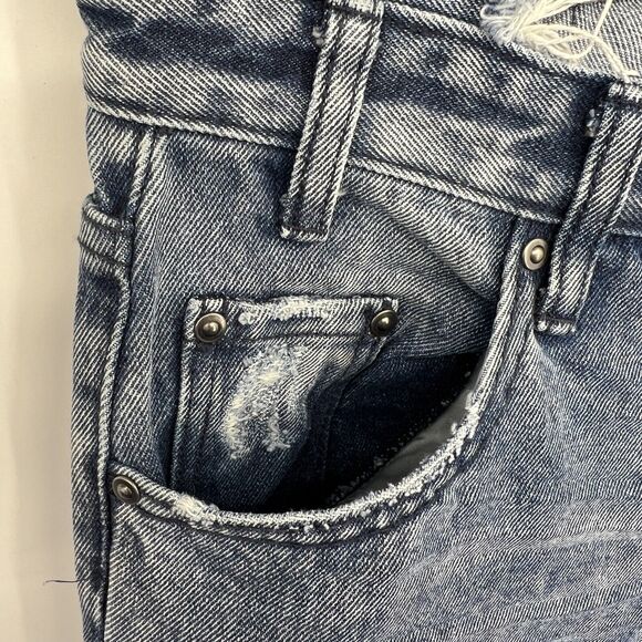 ONE TEASPOON Blue Society FREEBIRDS Distressed Step Hem Skinny Jeans 25 - Picture 6 of 12